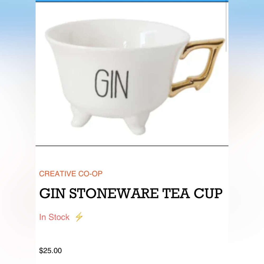 CREATIVE CO-OP - GIN TEACUP